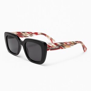 Burberry BE4365 Square Sunglasses Black & Marble Swirl Arms – Read Description